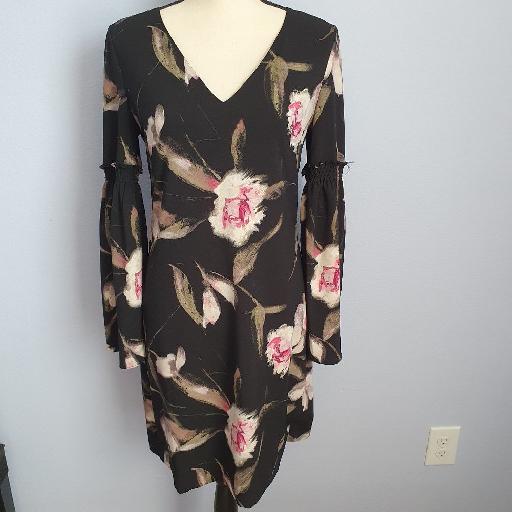 White House Black Market Floral Print Sheath Dress Size 2